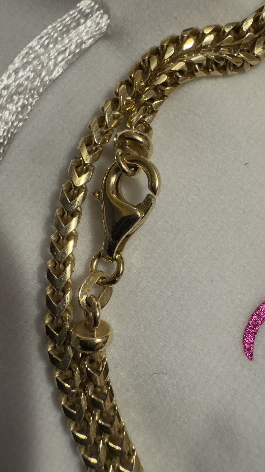 14k Solid Gold Chain Franco 3mm Jacoje 26.2 Grams