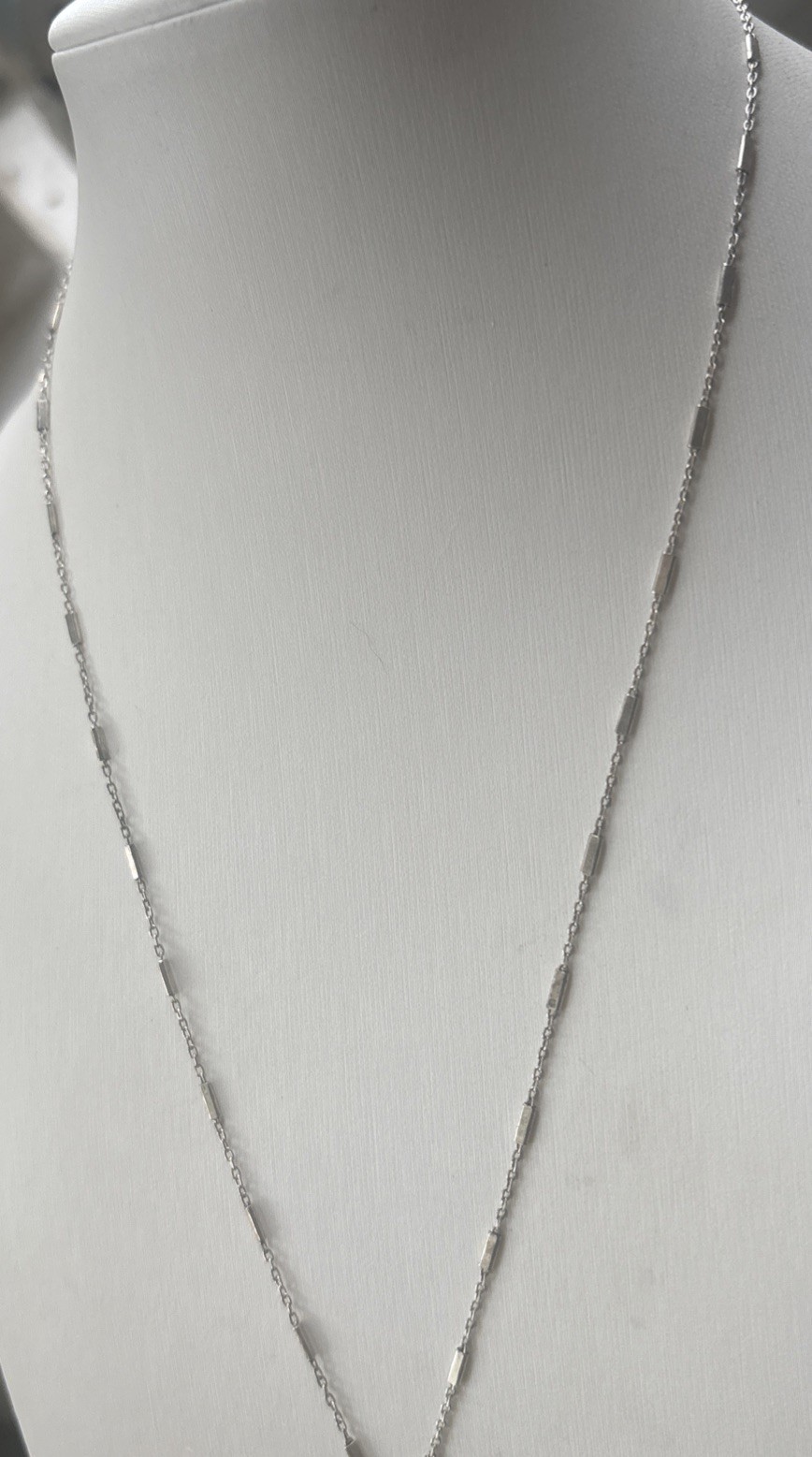 Sterling Silver 925 Y Drop Lariat Ball Unique Necklace 18”-20”