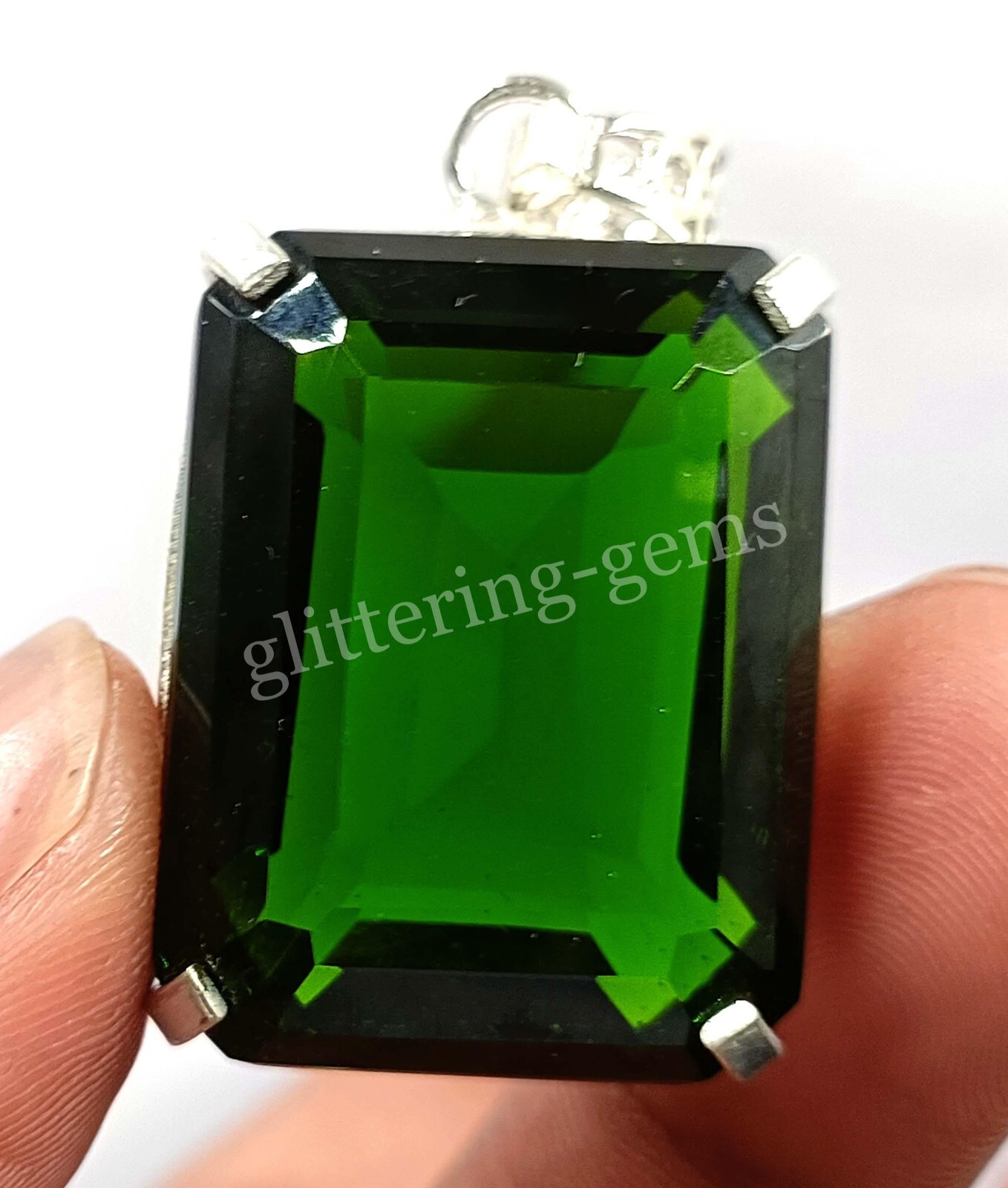 925 Silver Natural Hiddenite 91 CT Extremely Rare IGL Stunning Gemstone 25F
