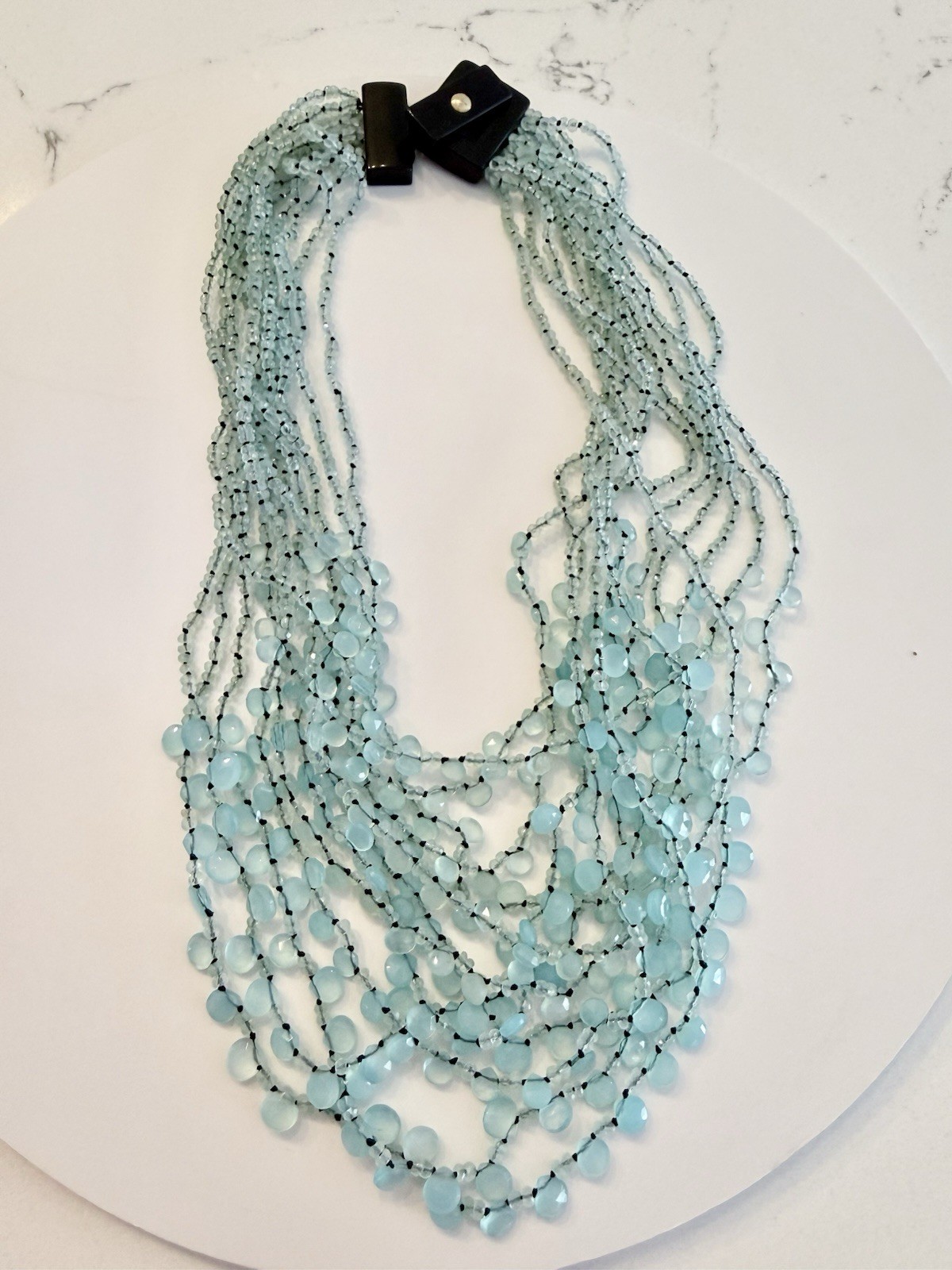 EvaNueva Fine Italian Handcrafted Jewelry Strand Necklace &Bracelet