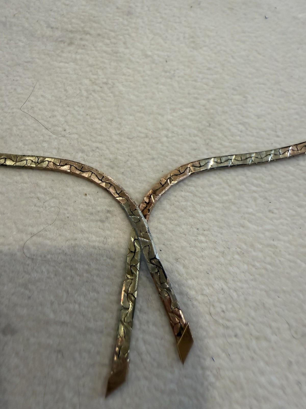 14 Kt Tri-gold Necklace 7.33 Grams