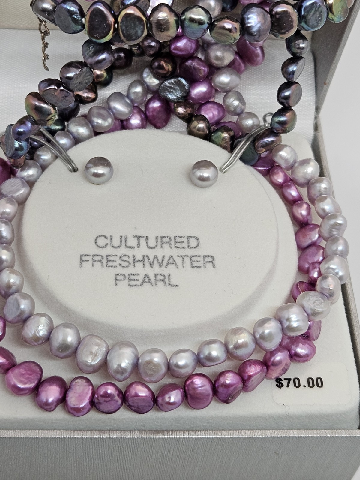 Kohl’s Collection Multi-Colored Cultured Freshwater Pearl Necklace NIB