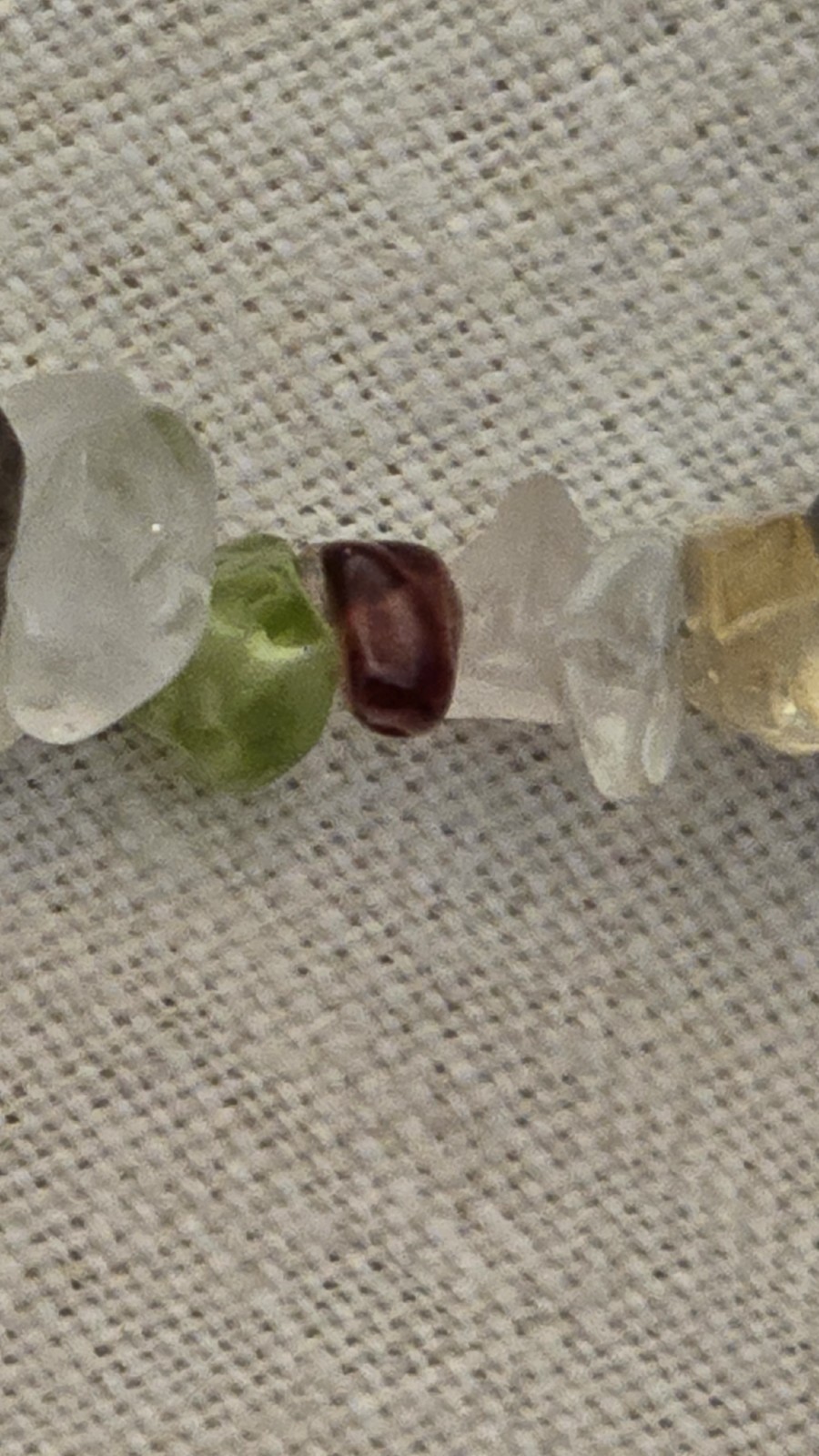 925 SI INDIA SEMIPRECIOUS MULTICOLORED GEMSTONE NECLACE 1980s/90s