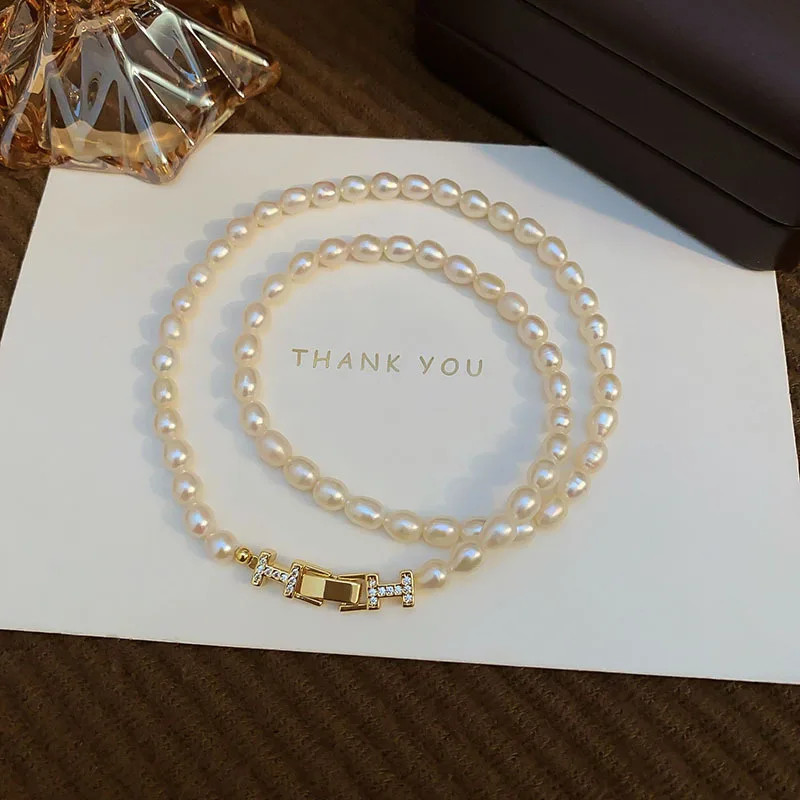 New Arrival 100% Natural Freshwater Pearl 14K Gold Filled Lady Necklace Jewelry
