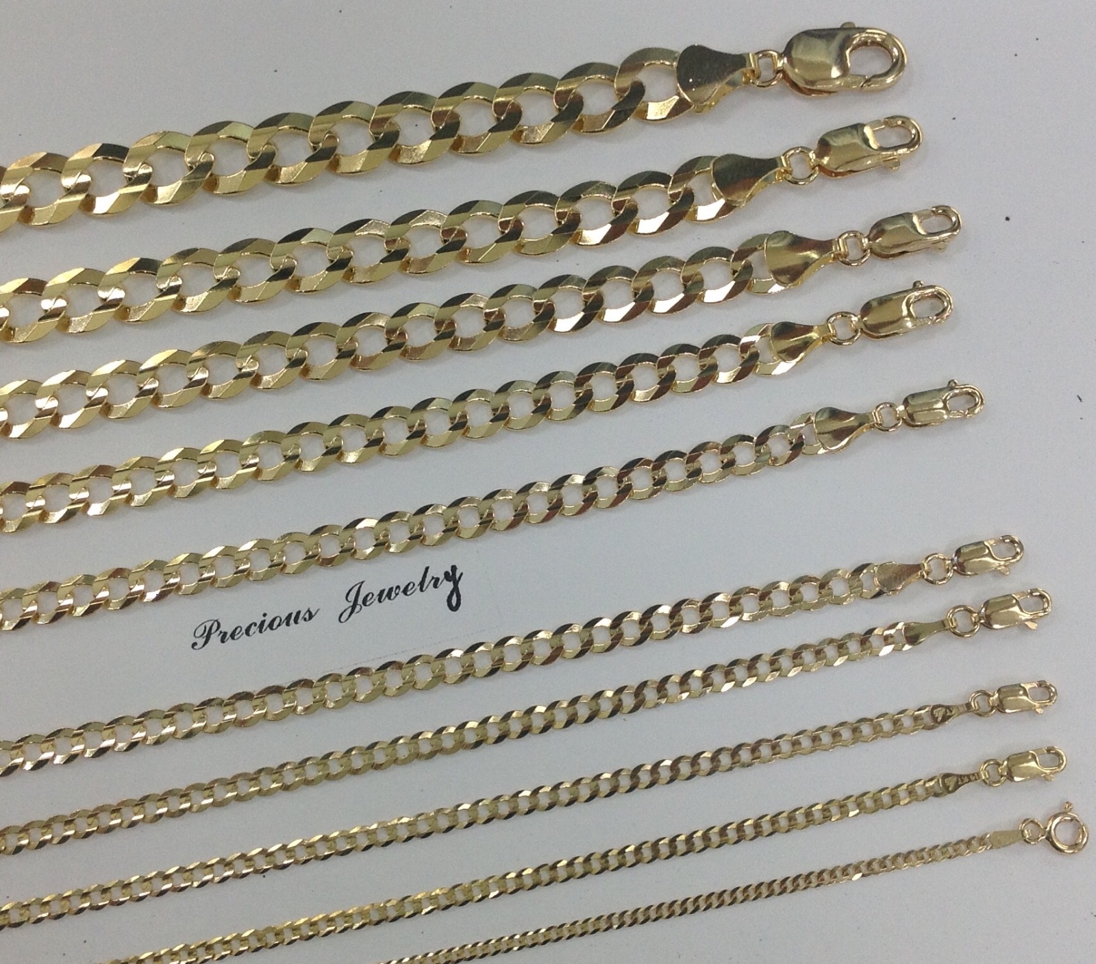 2MM- 11MM 14K SOLID YELLOW GOLD CUBAN LINK WOMEN/ MEN’S NECKLACE CHAIN 16″-30″