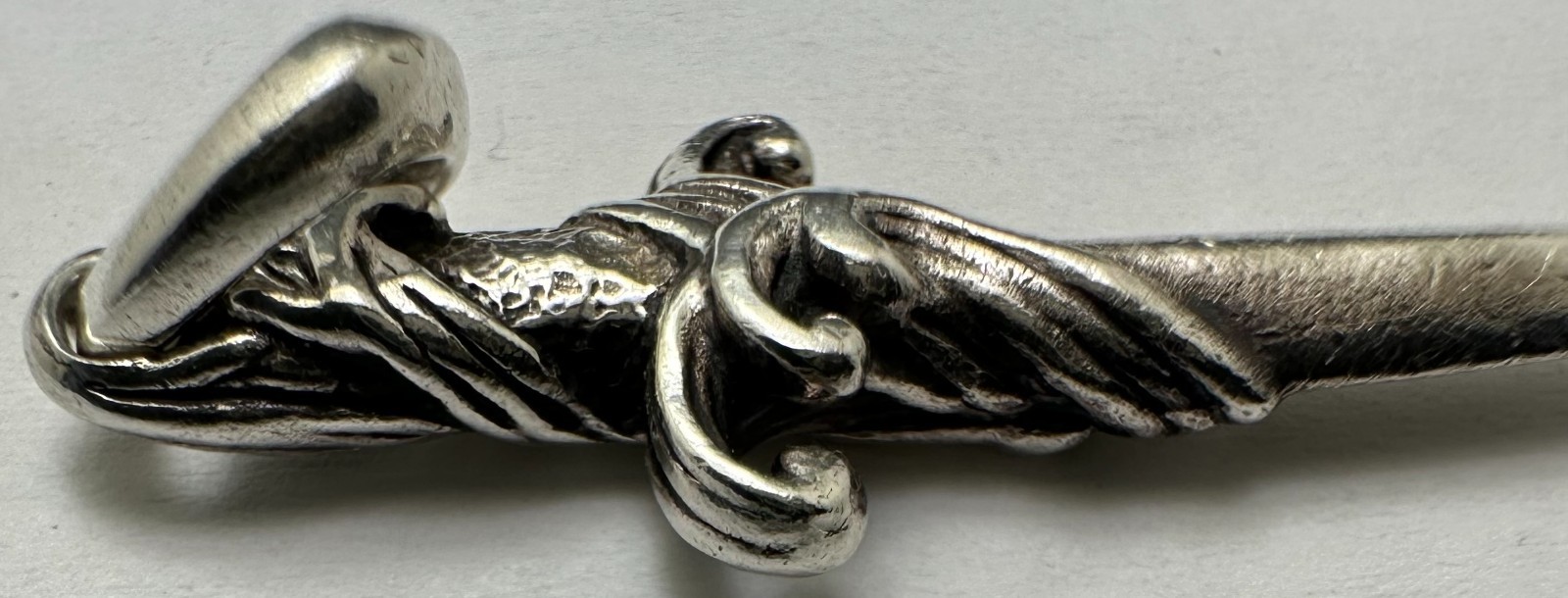 David Yurman 925 Sterling Silver Small 2″ Inch Waves Dagger Amulet Pendant