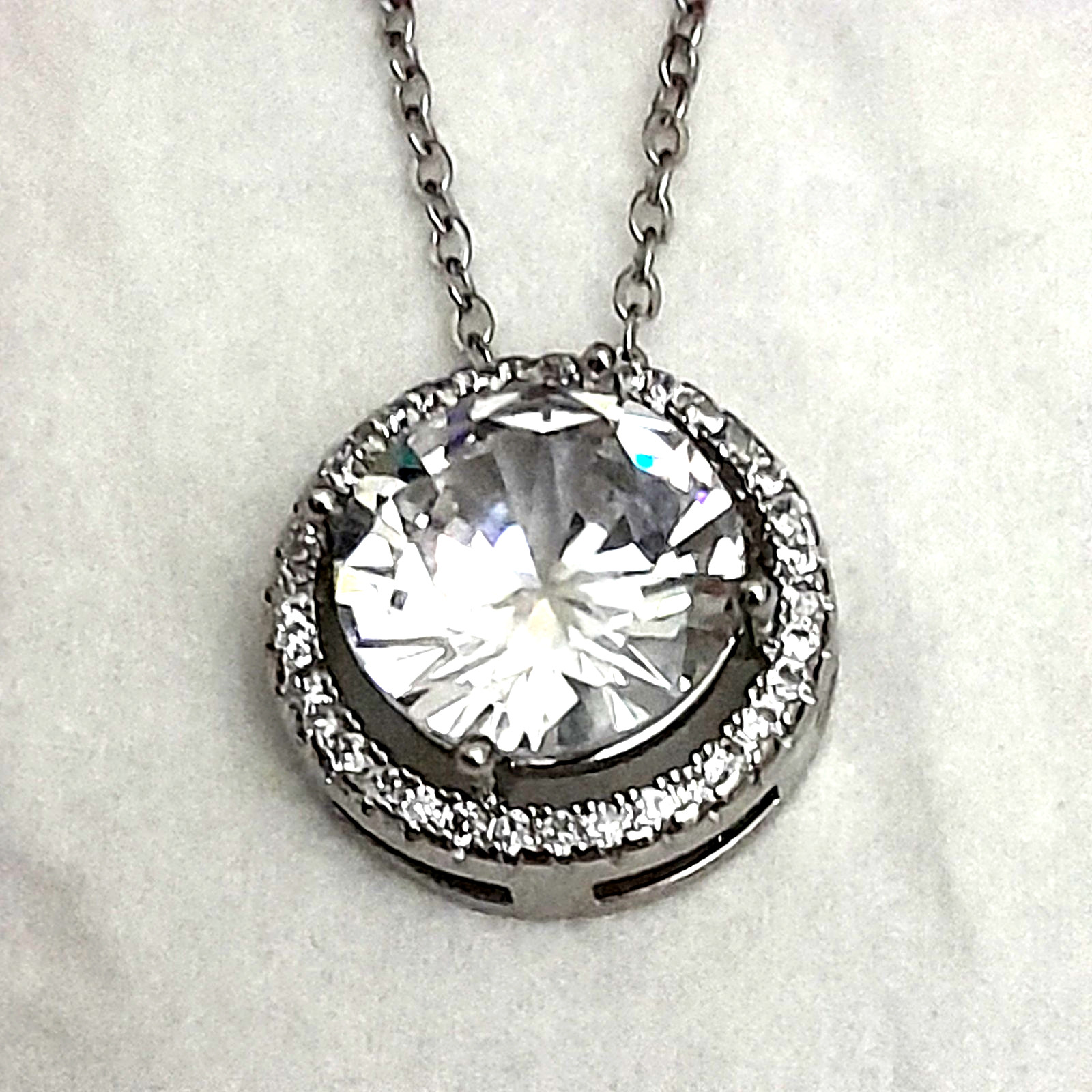6.0 Ct Pendant Necklace Stunning Brazil Sapphire 925 Sterling Silver 18″ Chain