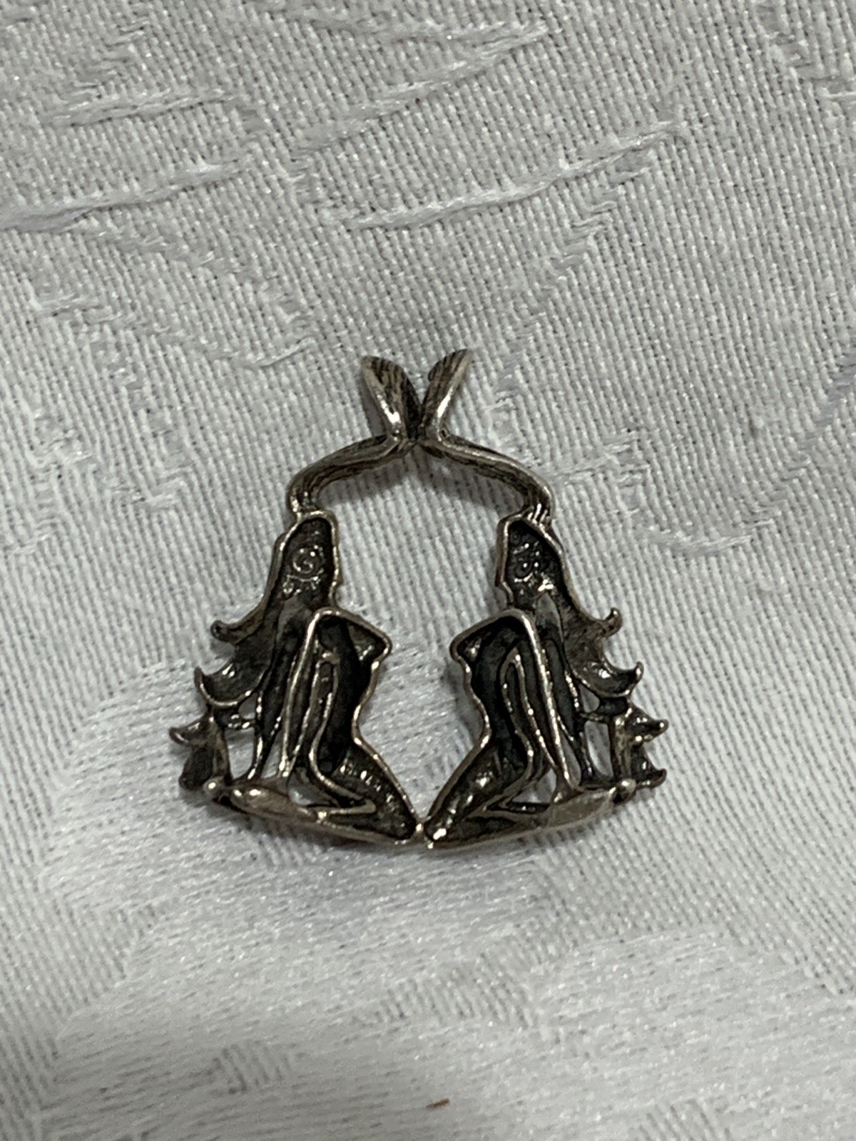 Sterling Silver 925 Gemini Zodiac Pendant May June necklace star sign