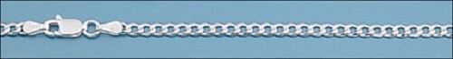 Sterling Silver 3 mm 080 Gauge Curb Necklace 16″ – 30″ – Free Gift Packaging