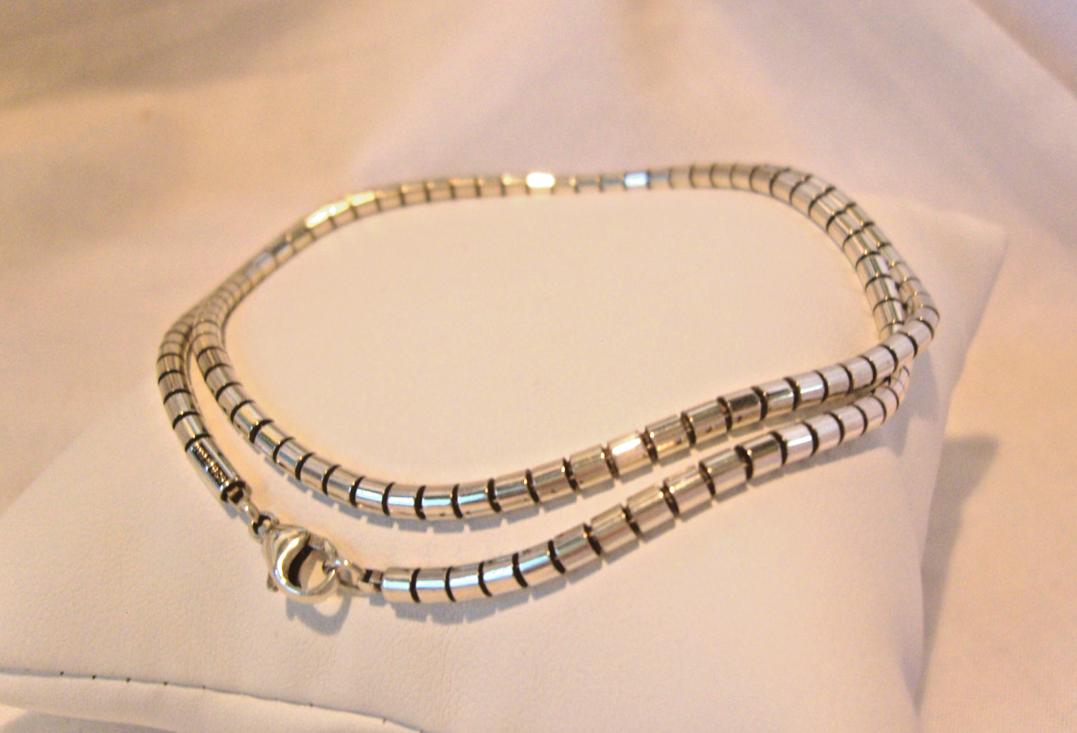 Necklace Silver 925 Fancy Link German Friedrich Binder 2002 Vintage 17 3/4″ L