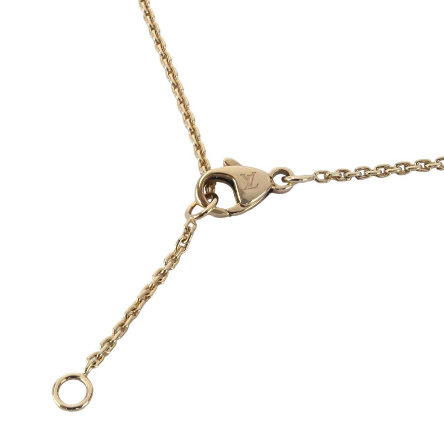 Louis Vuitton Idylle Blossom LV Pendant Necklace K18 Yellow Gold Diamond 40cm