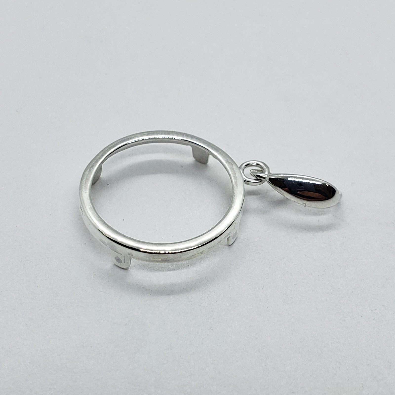 925 Sterling Silver Penny Bezel 19 mm Coins Prong Back Round Edge 1 Cent No Coin