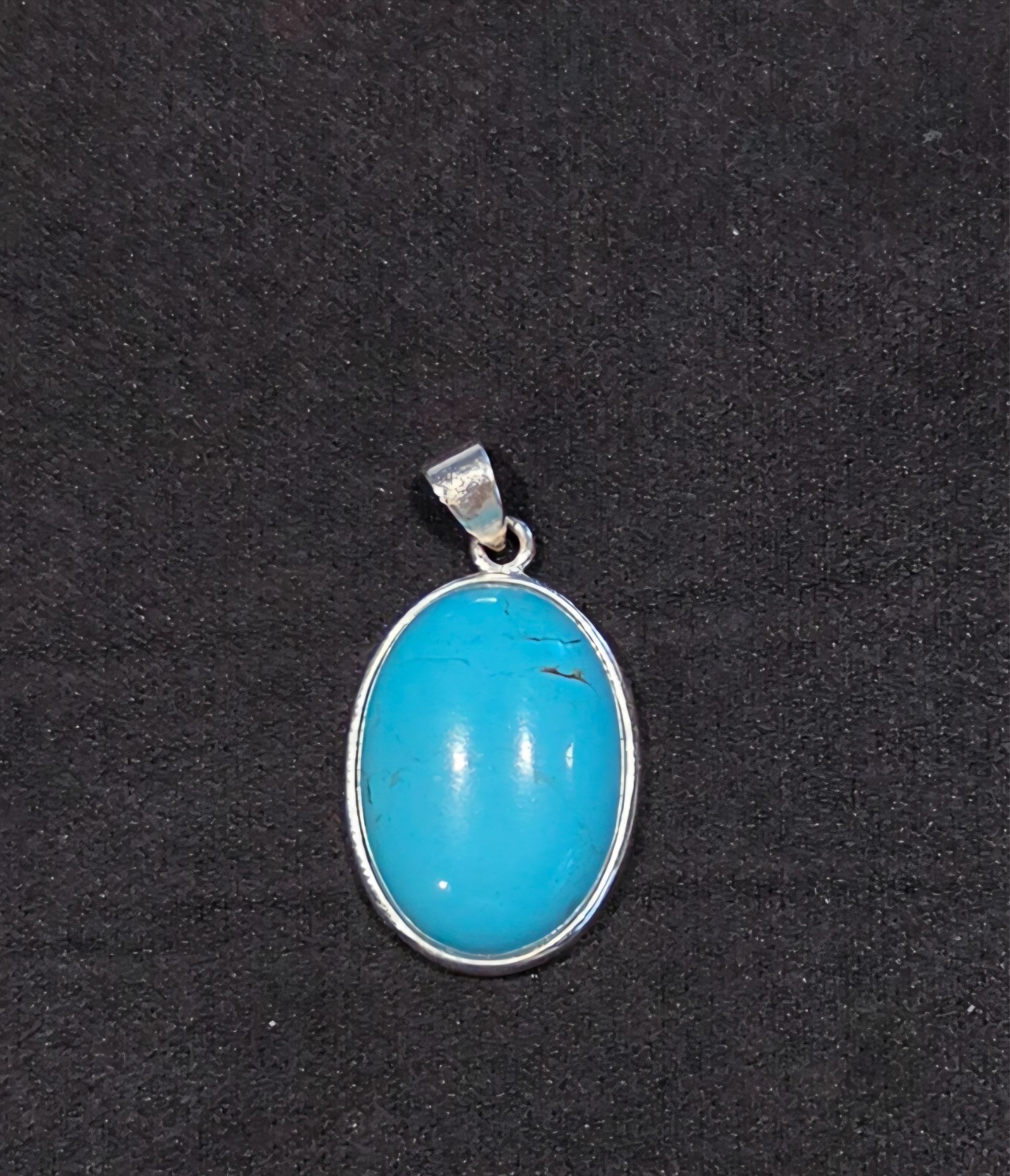 VTG CI Caspian International 925 Sterling Silver Genuine Turquoise Pendant QVC