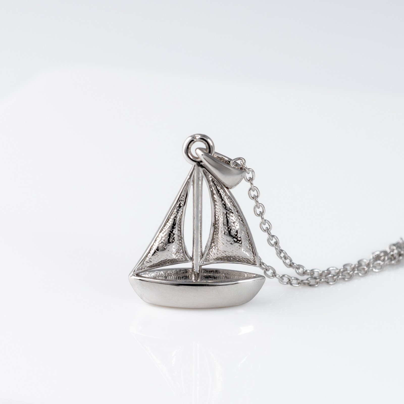 Ocean Jewellery Sail Boat Necklace Sterling Silver Sailing Boat Pendant Gift