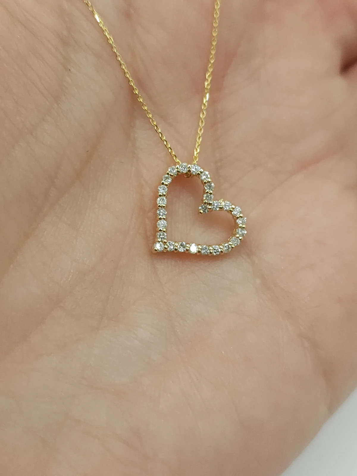 0.30ct GHSI Natural Diamond Women’s New Year Pendant For Gift 18″14k Yellow Gold