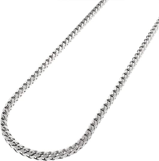 2mm Solid 925 Sterling Silver Franco Chain Necklace Sizes 16″-30″ Made In Italy