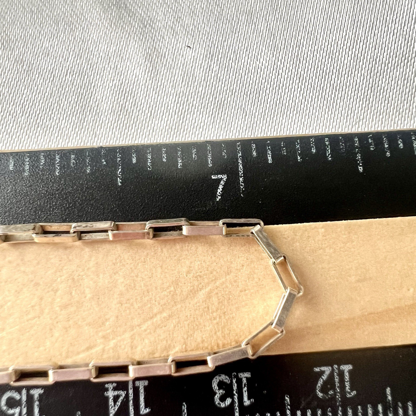 925 Sterling Silver Paperclip Link Chain Necklace 14” Choker Bar Link Chain 3g