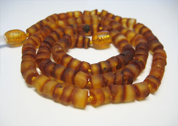 Raw Genuine Baltic Amber Dark Honey Necklace 16 inches 40 cm !!!