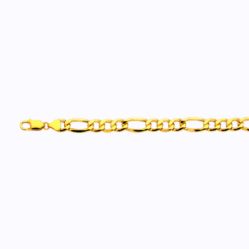 10k Yellow Gold 2mm-9.5mm Figaro Chain Necklace Bracelet Size 7″-30″ Hollow