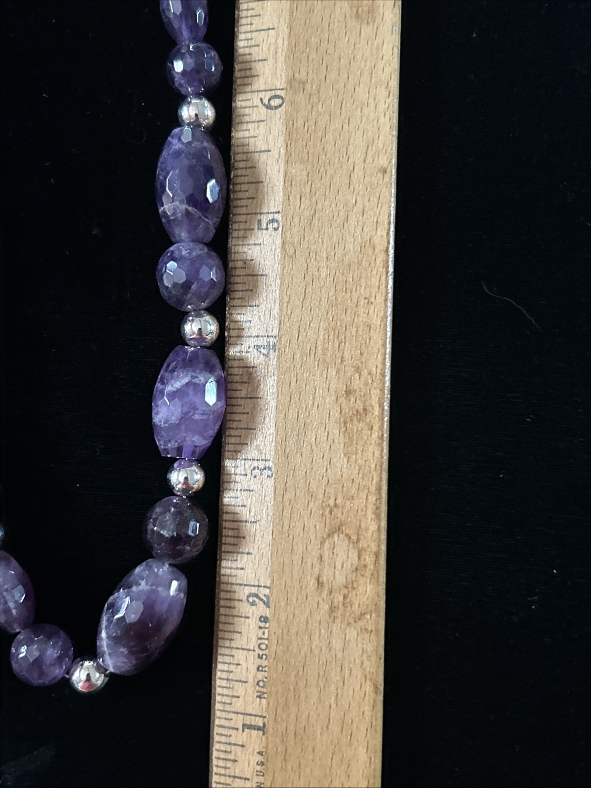 Jay King Mine Finds DTR Sterling Silver Purple Amethyst Necklace 20”-22 NIB