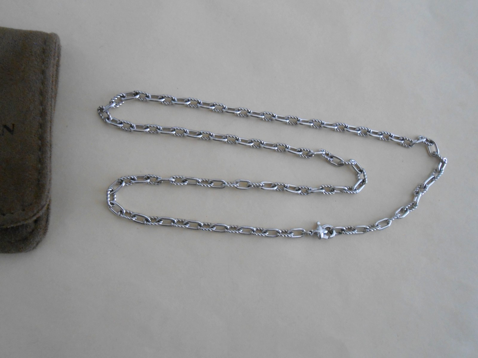$395 David Yurman Sterling Silver 3mm Madison chain Necklace 18”