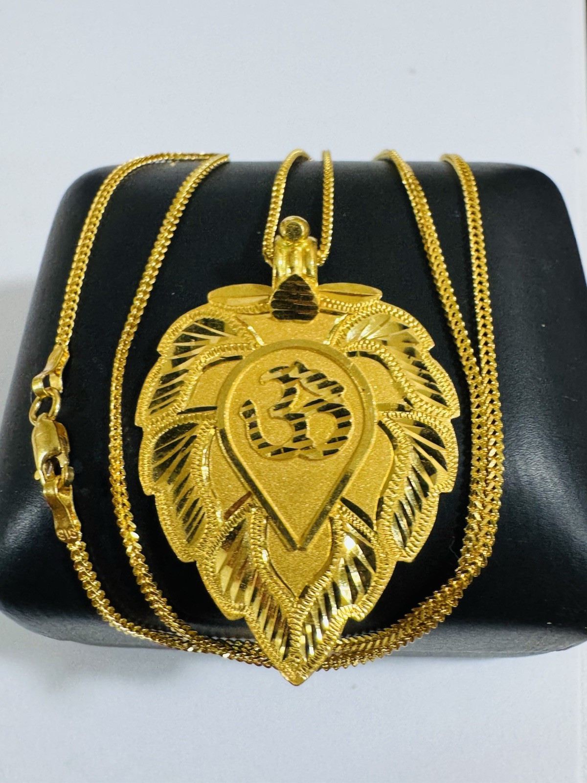 22K 916 22C Real Genuine Gold 20” inch Heart Sikh Necklace 11.1g 1.5mm
