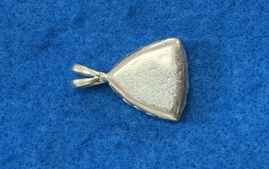 Triangle Abalone/Mother of Pearl Sterling Silver Pendant (Harmony Ball Locket)