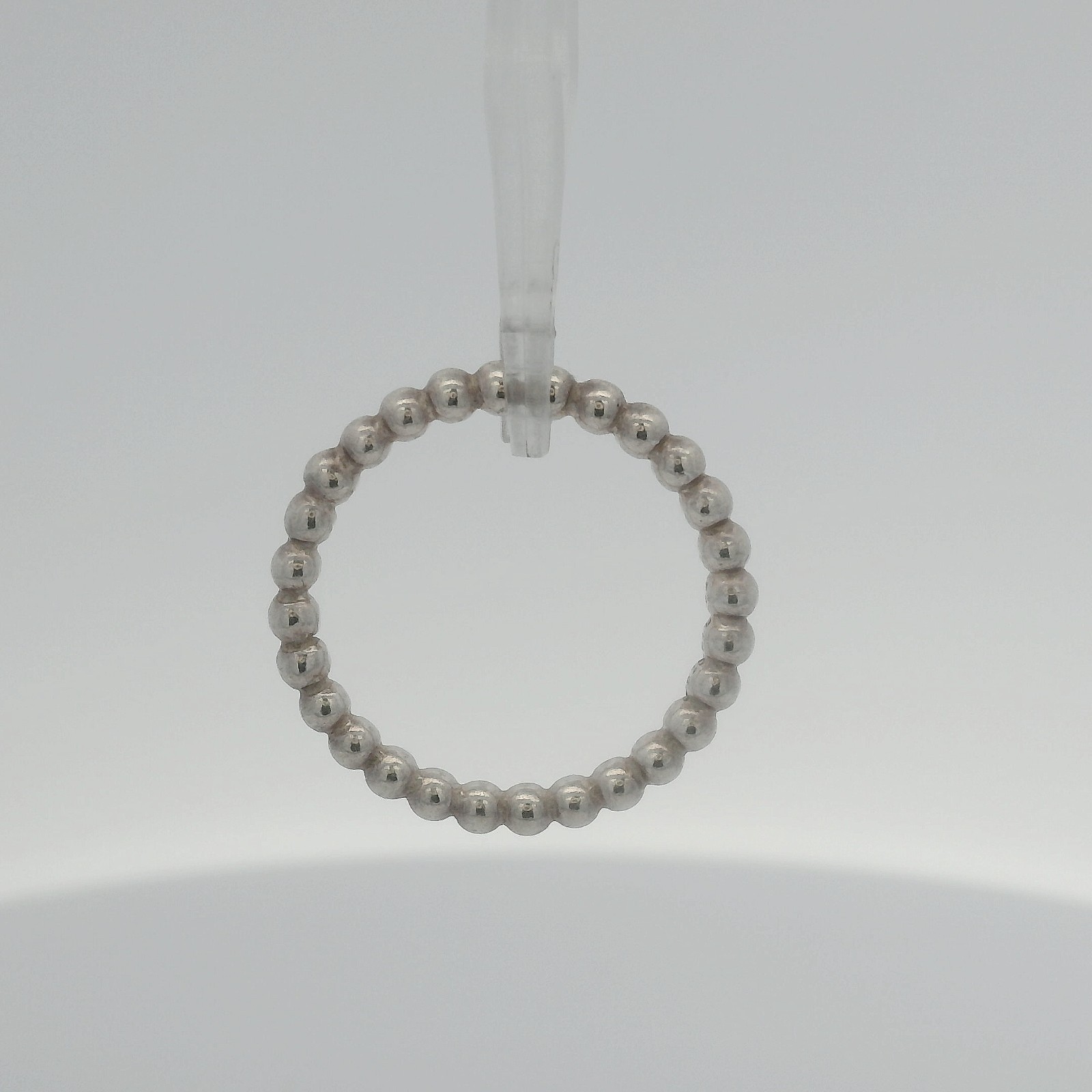 PANDORA Sterling Silver Eternal Clouds Beaded Stackable Band Ring 190615 Size 6