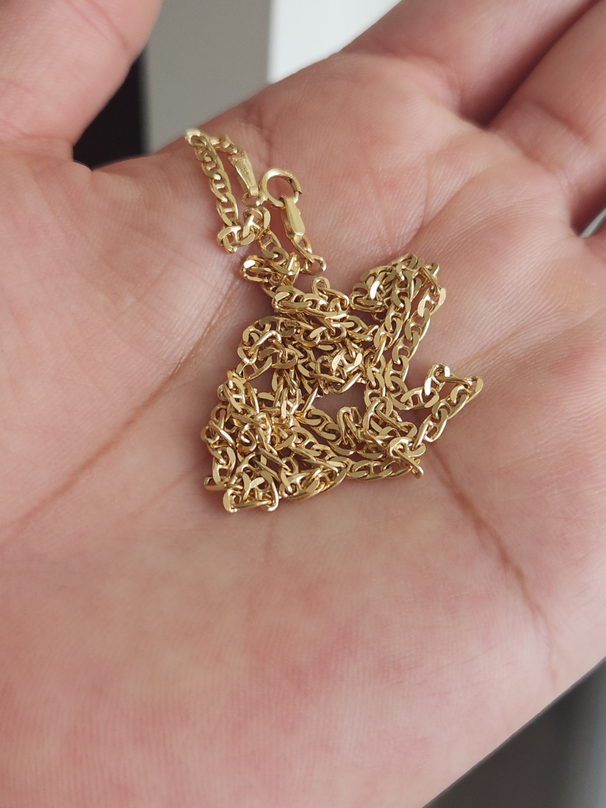 750 18K 750 (Italy?) Yellow Gold Cuban Links NECKLACE- ☆1236 VI/ 6.23 Grams