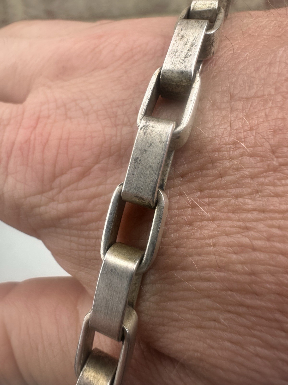 Hallmarked .925 Solid Sterling Silver Chunky Link Necklace 18Inches x7mm x12 mm