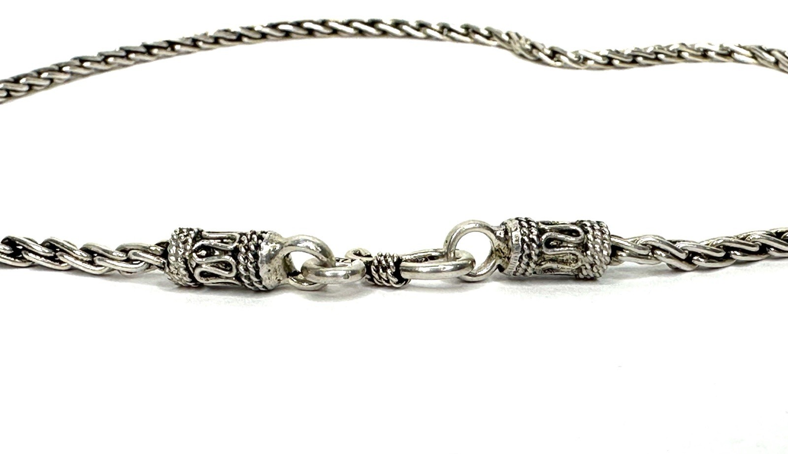 Sterling Silver Rope Chain Necklace 16” | Egypt 925 | S-Hook Clasp | 19g