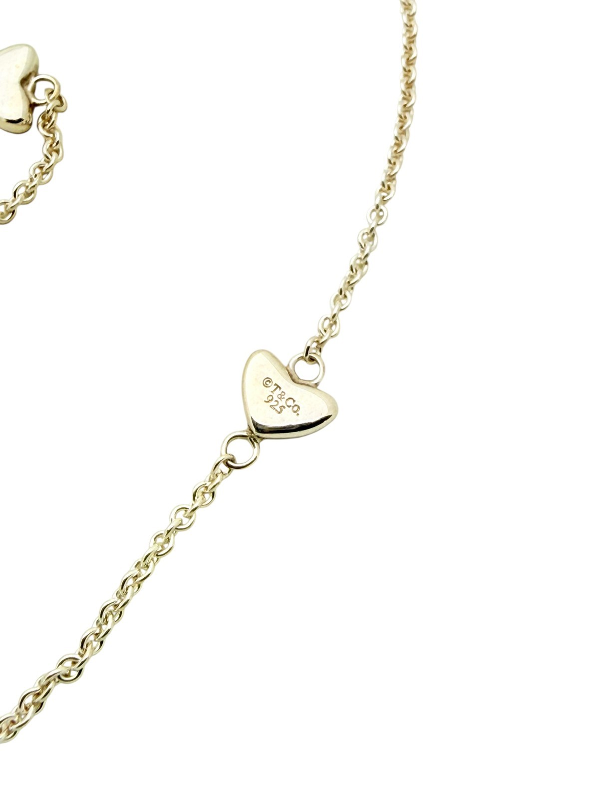Tiffany & Co. Sterling Single Adjustable Heart Lariat Necklace 19″ – Pouch