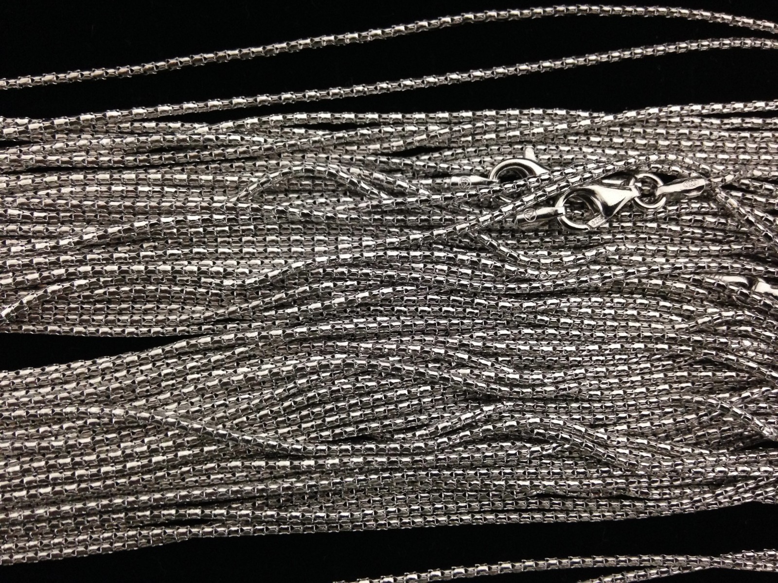 925 Sterling Silver Rhodium Plated COR 120 Chain Necklace 1.2mm Made In ITALY
