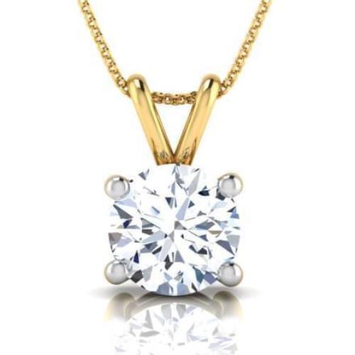 GIA Certified Diamond Pendant VS1 F Round 3 Carat Lab-Created CVD Eye Clean