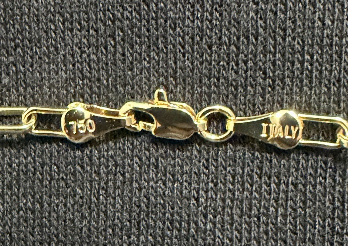 18K Gold Filled 19.5″ 3.5mm 9g Rolo Paperclip Link Chain (Stamped) New
