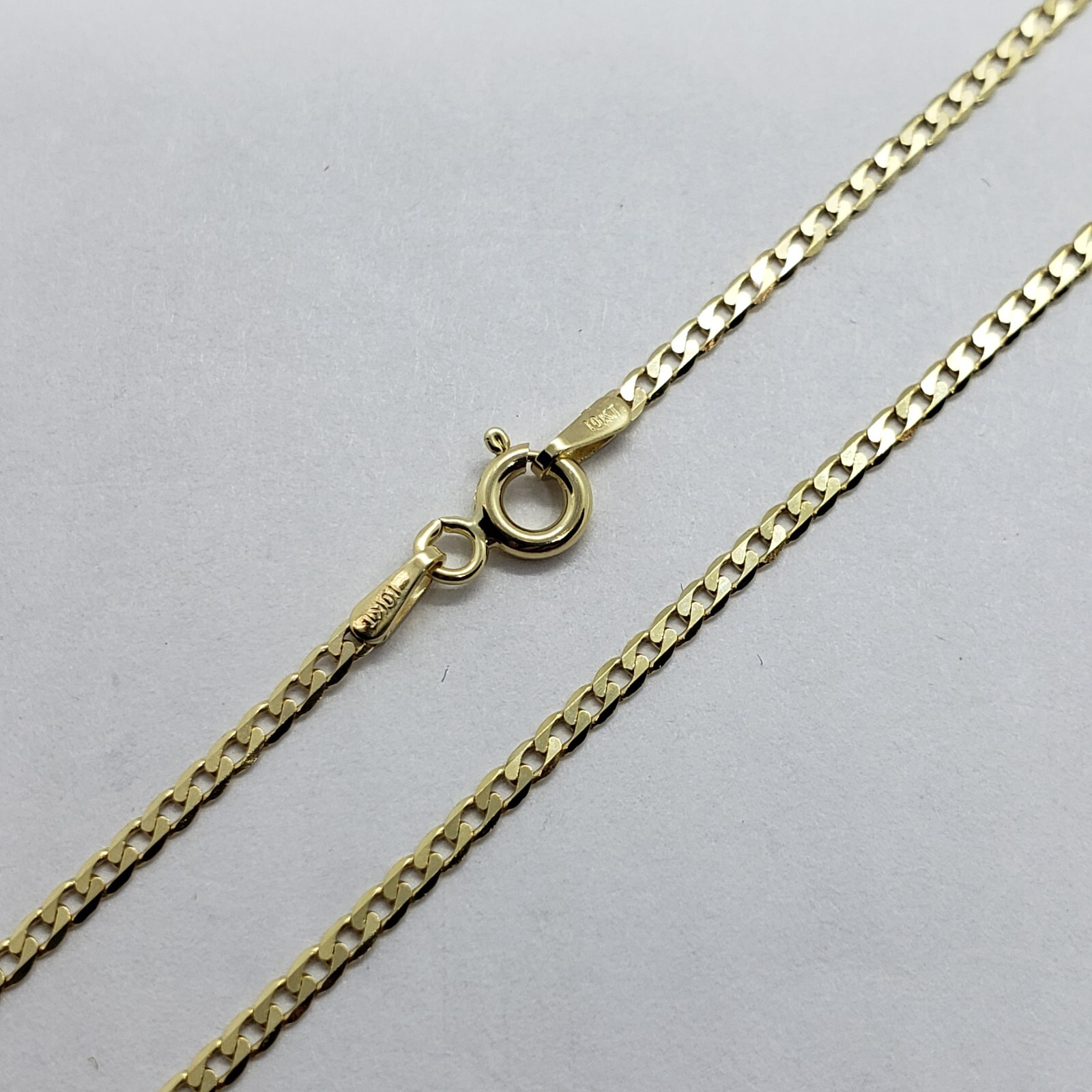 10K Yellow Gold Solid Cuban Link Chain Curb Necklace Bracelet 1.8mm-4mm, 7″~30″