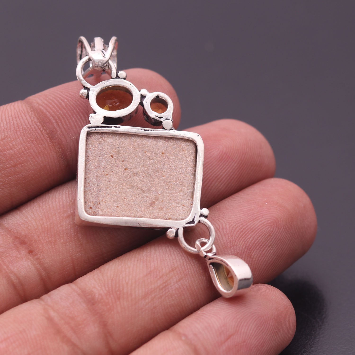 German Dendrite Gemstone 925 Sterling Silver Handmade Pendant Jewelry Gift For