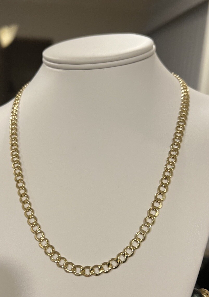 14K Miami Cuban Hollow Curb Link 5.3MM Chain 20″ Gold Necklace BRAND NEW!