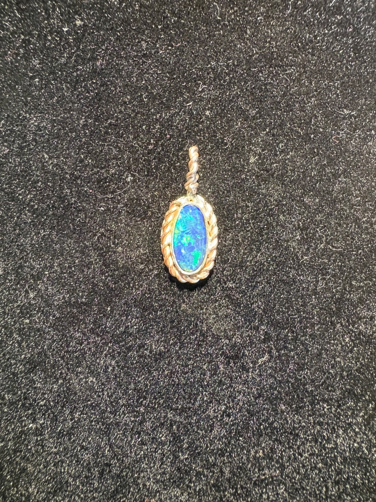 Australian black opal pendant