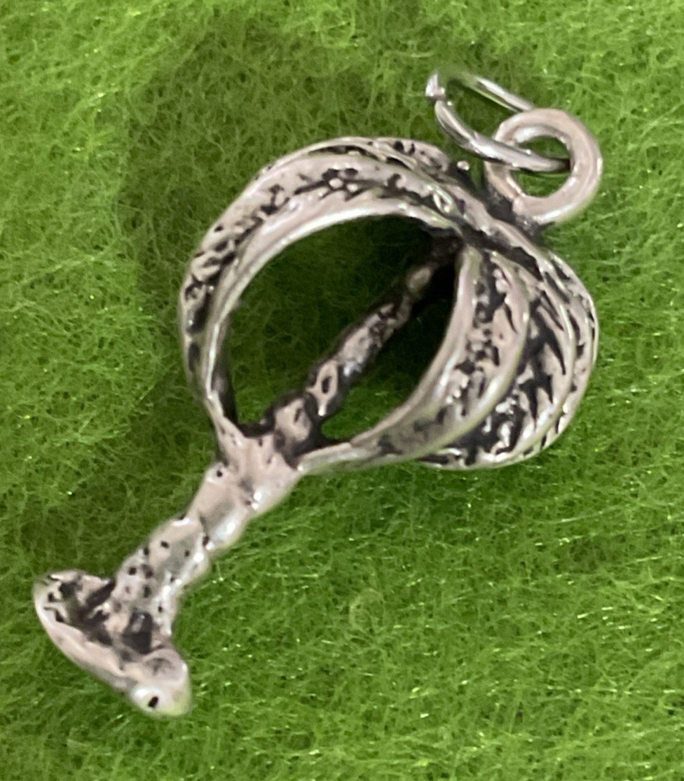 3D Palm Tree Sterling Silver Charm Pendant 4/5″ Tall (21 mm) ~2 Grams