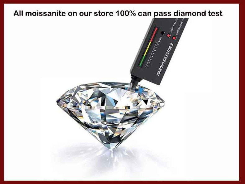 18k White Gold Plated 4CT Pear Cut D VVS1 Moissanite Necklace for Women Jewelry
