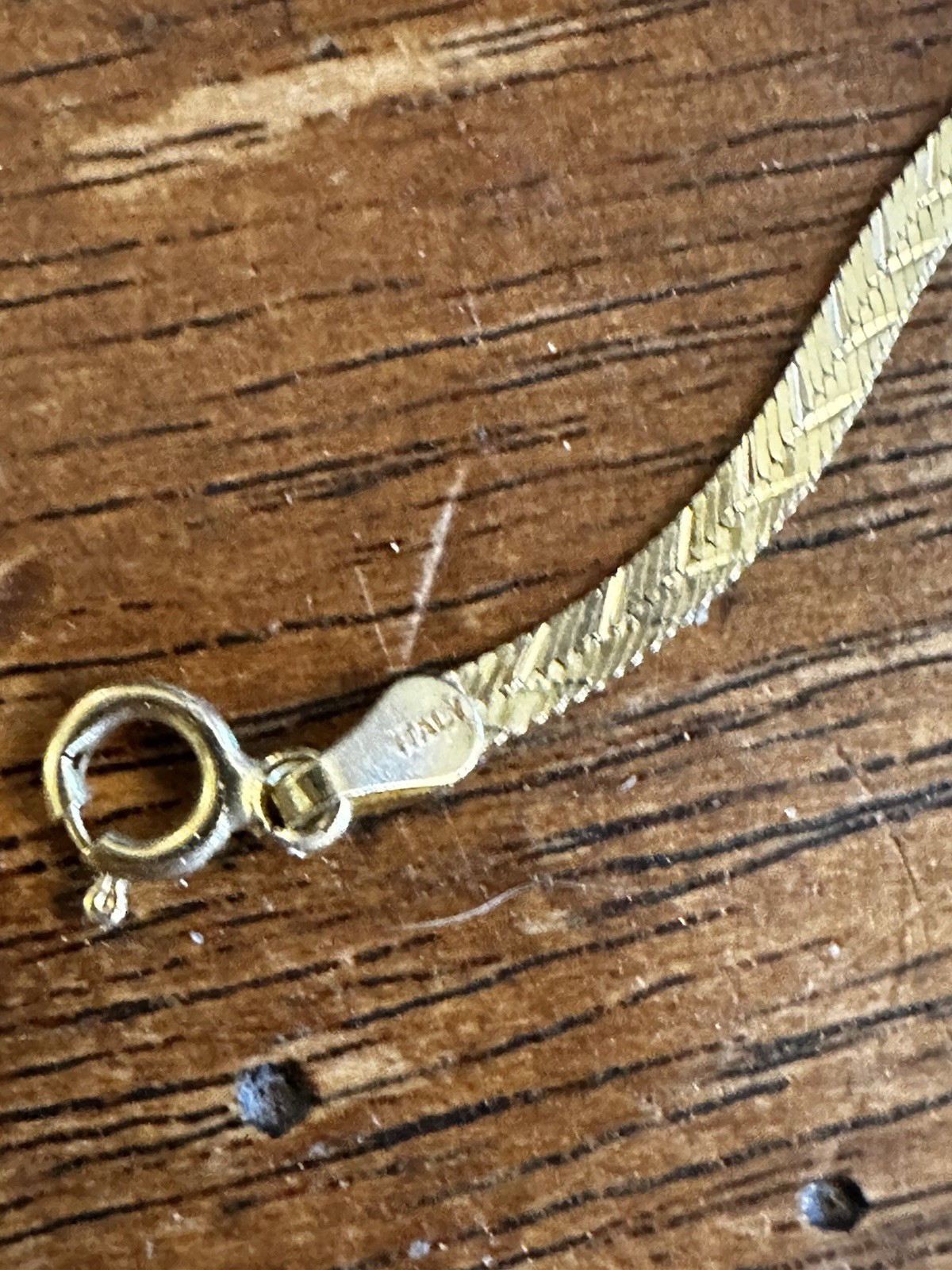 14K Yellow Gold Serpentine Chain Necklace 18-inch