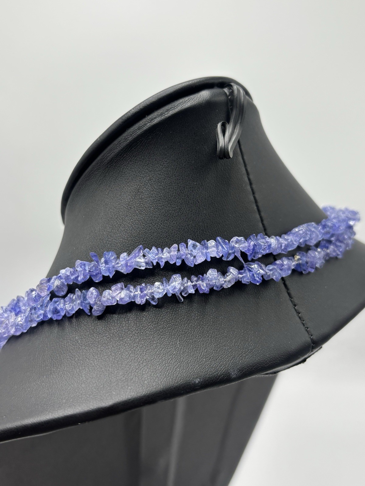 Tanzanite Chip Beaded Necklace Dainty Fashion Jewelry 35” Purple