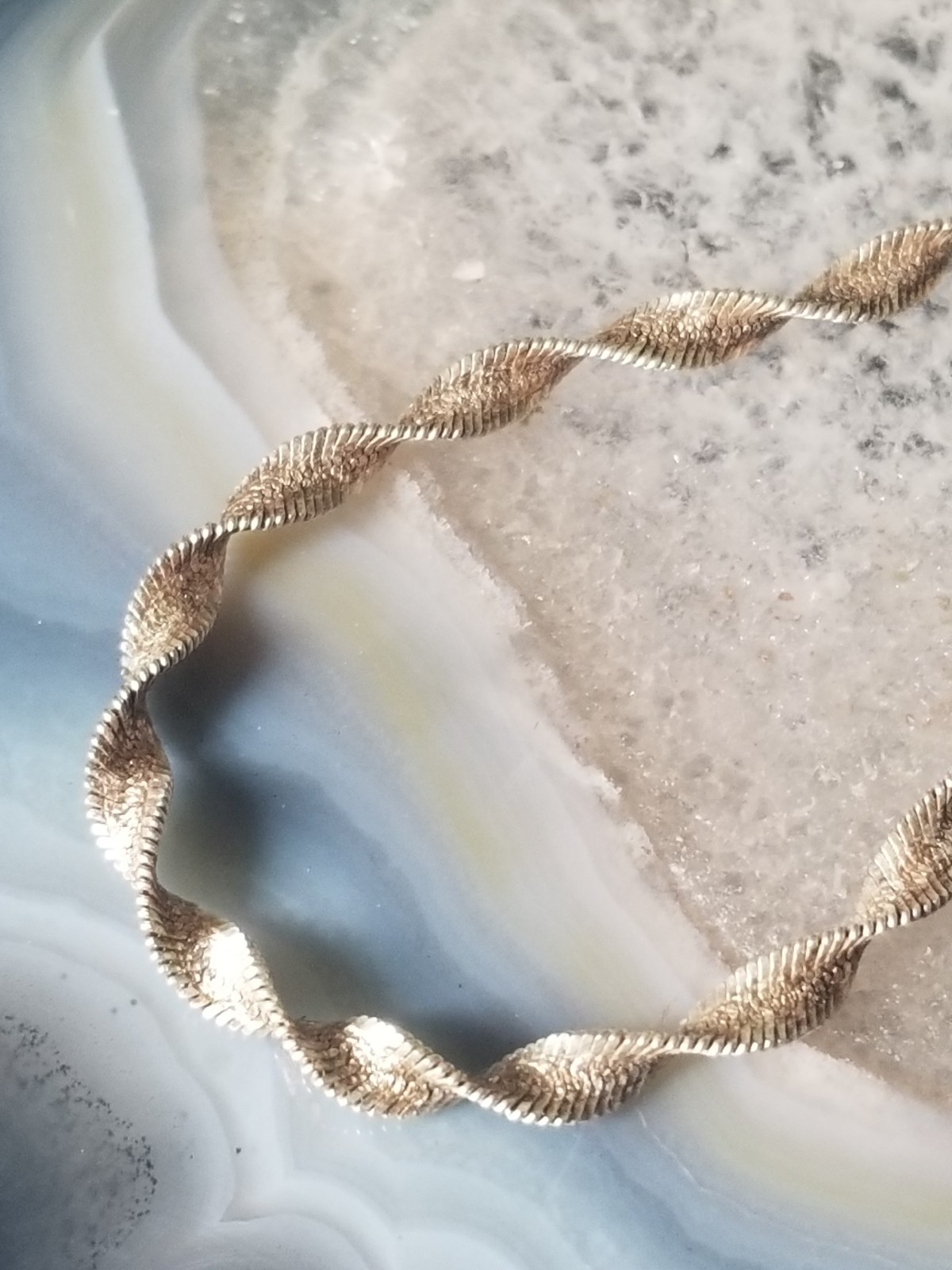 Sterling Silver Spiral Chain Pendant Necklace 18.5 20.2g FAS 925 Italy