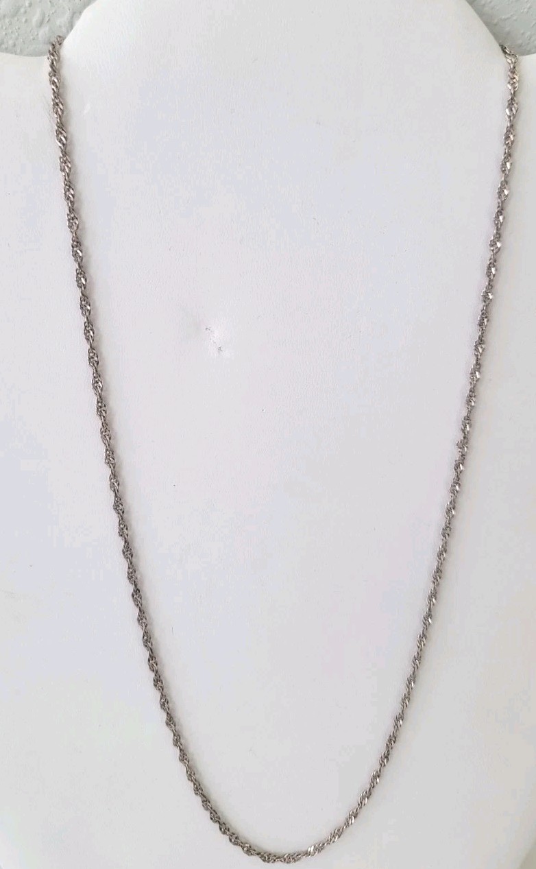MILOR Sterling Silver Rope Chain Made In Italy Necklace 20 Inches Vintage
