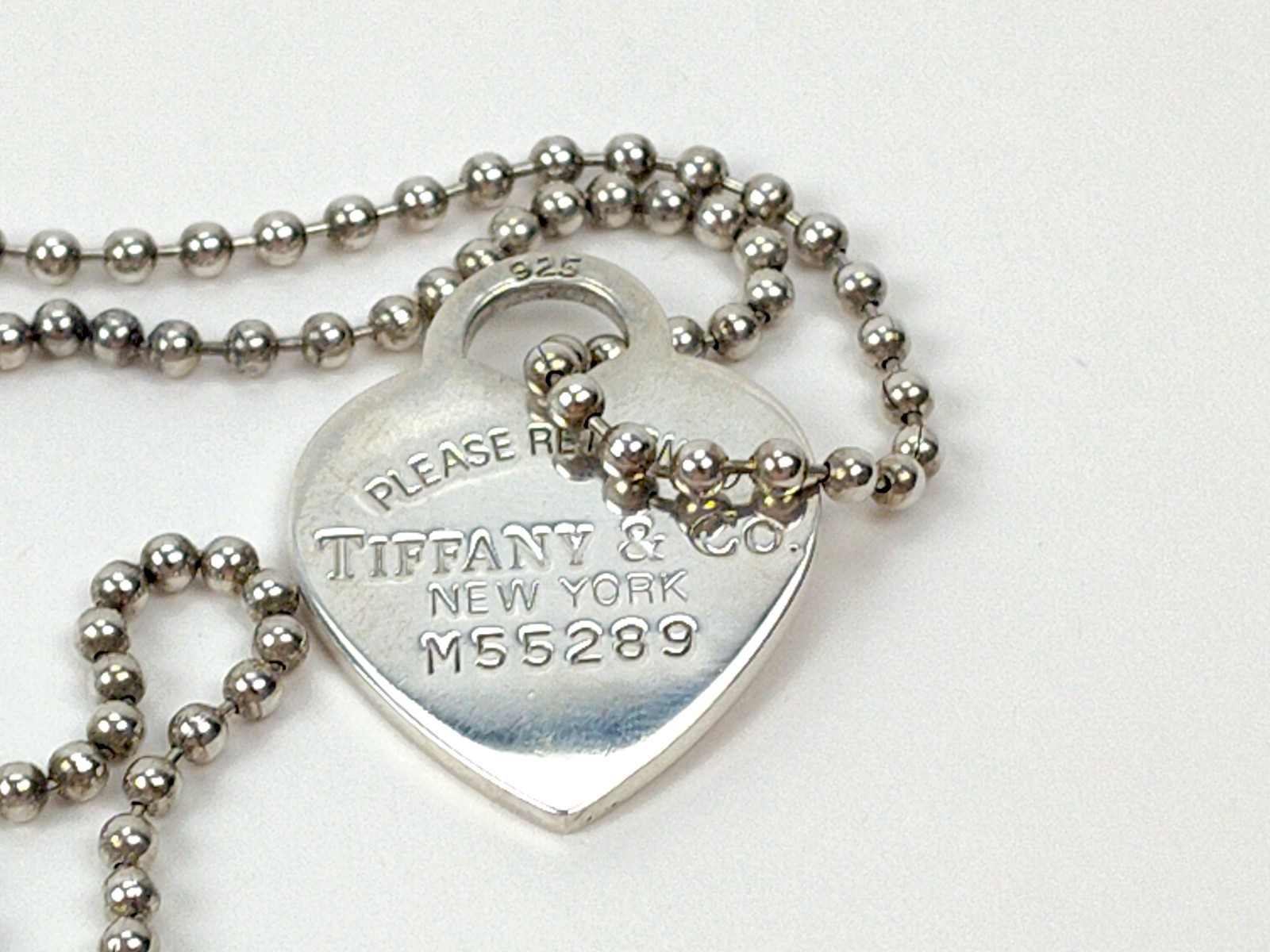 Tiffany & Co. Return to Tiffany Sterling Silver Heart Tag Necklace – Very Good