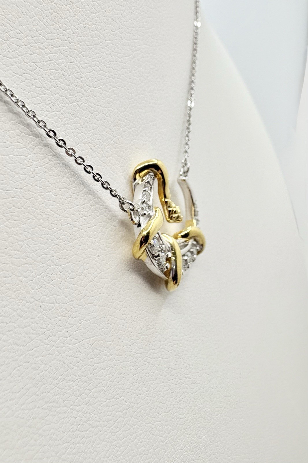 Snake Serpent Necklace Sterling Silver Moissanite 0.35 ctw 18-20 in D’Joy