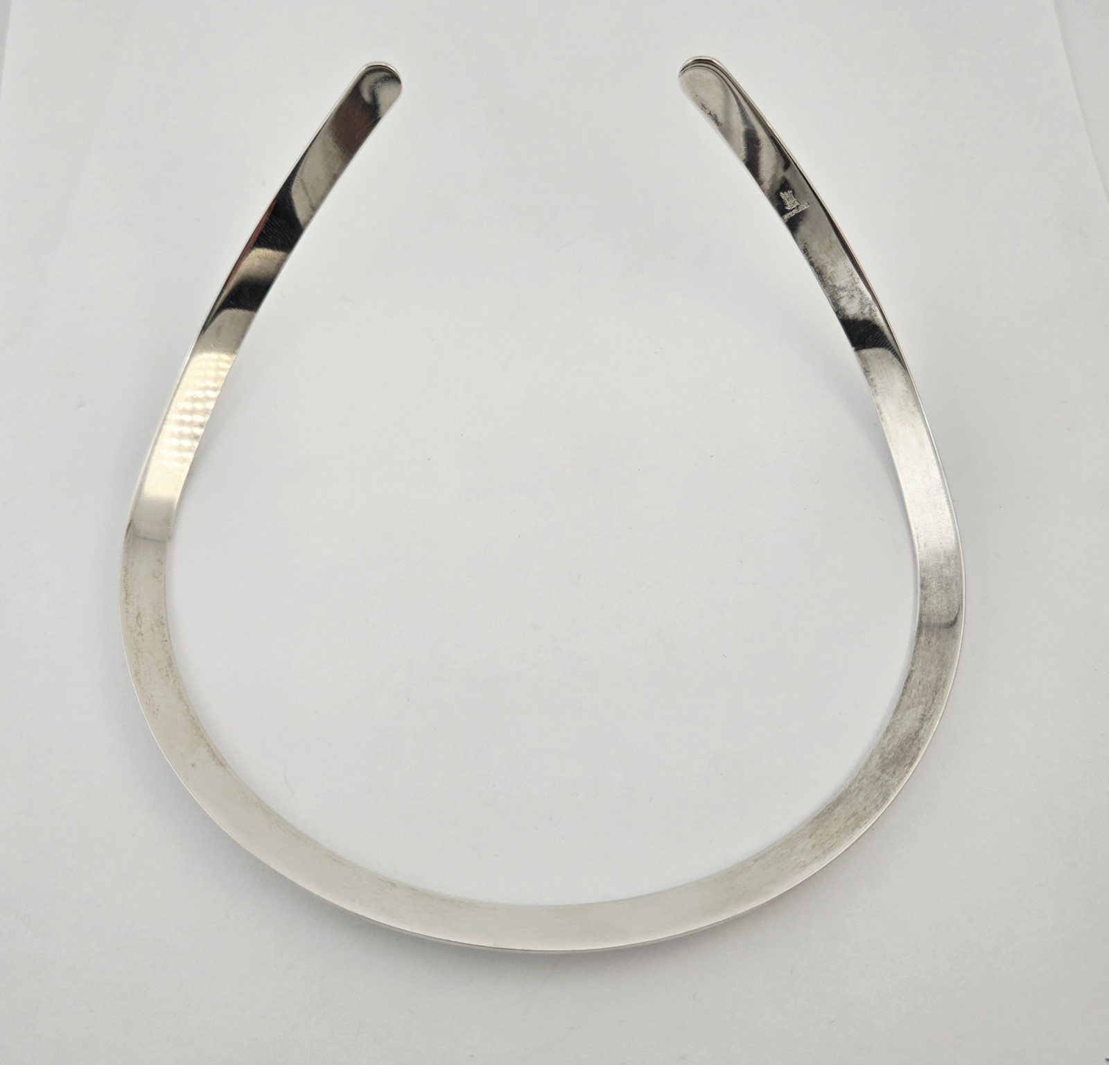Retired James Avery Sterling Silver Collet Choker Collar Necklace Cuff 17.5″ 36g