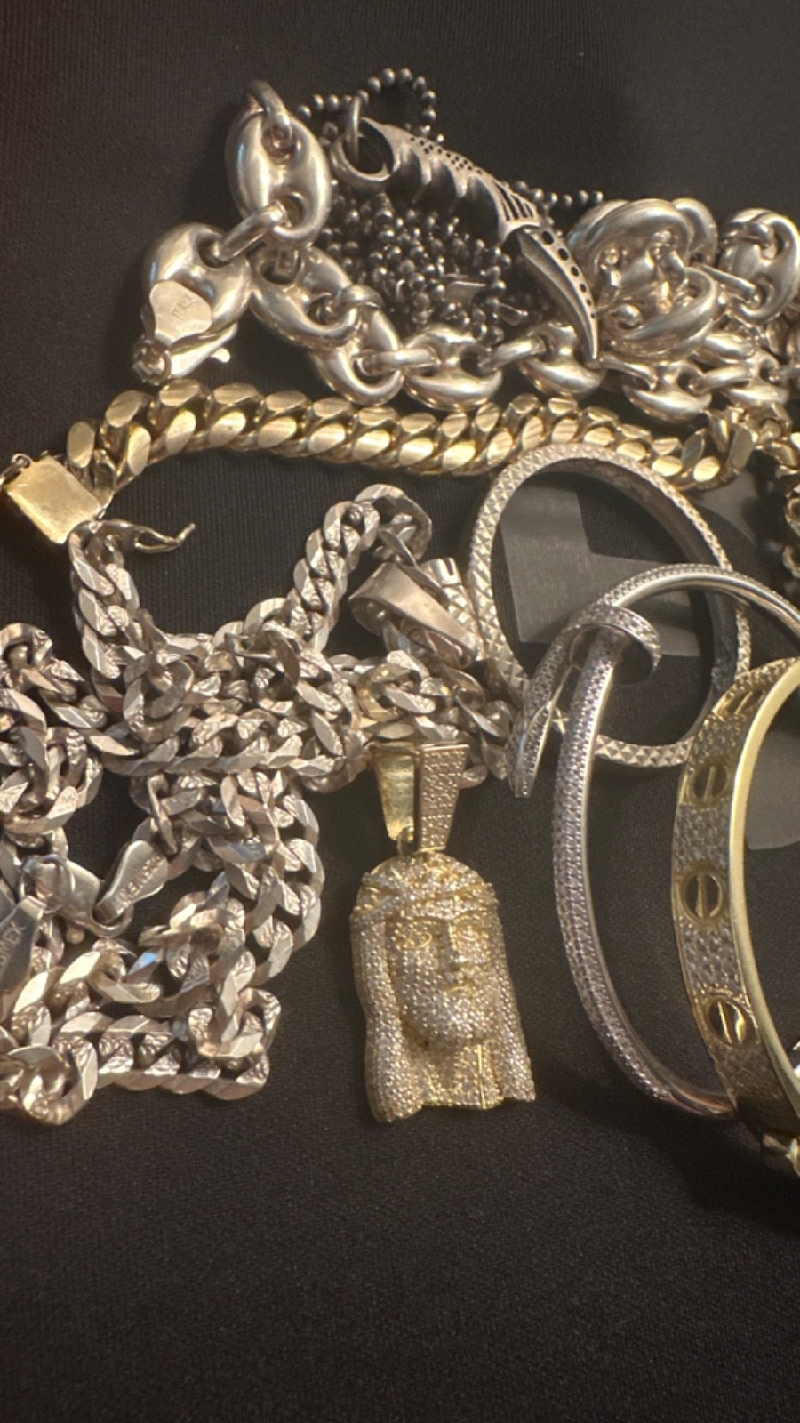 Silver Bundle Moissanite Bracelets Pendants (925)