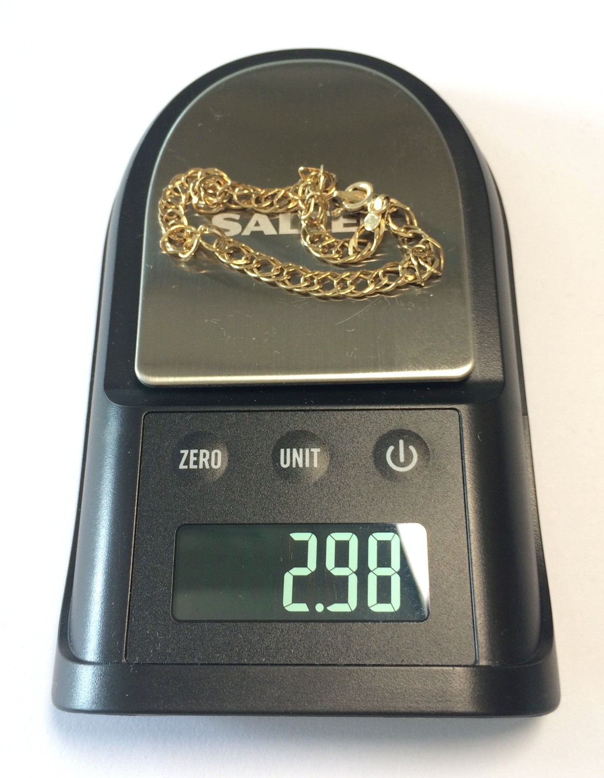 9ct Solid Gold Double Curb Chain 20″ & 7″ Bracelet. Italy. Width 5mm/Wgt 10.17gm